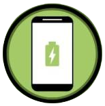 cell phone charged icon