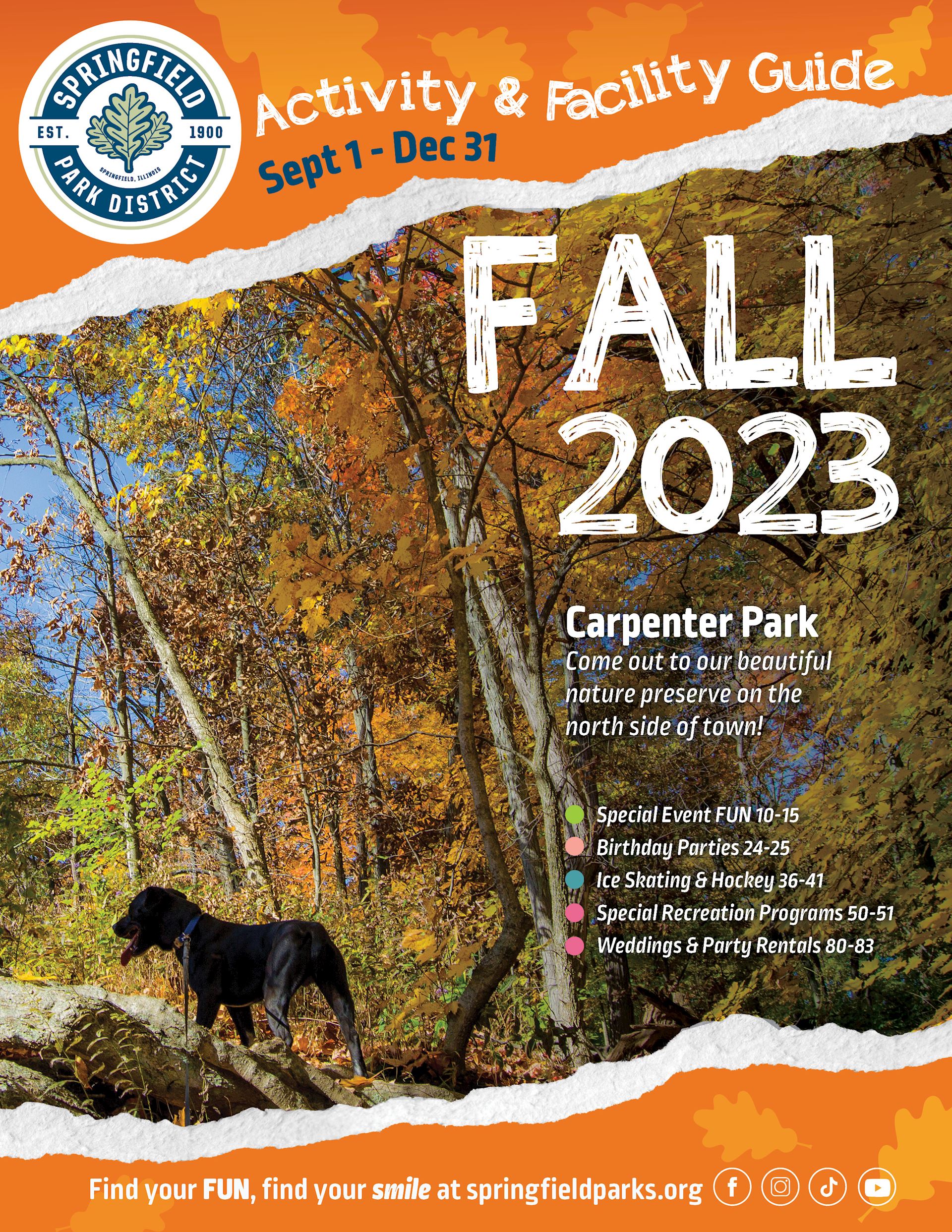 Cover Image for the Park District 2023 Fall Activity Guide